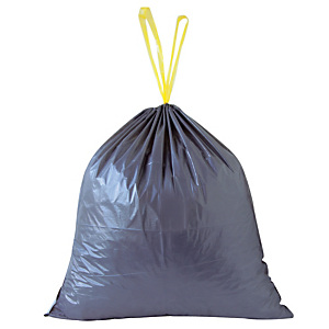 100 sacs poubelle à poignées coulissantes 100 L coloris gris 100 sacs poubelle à poignées coulissantes 100 L coloris gris