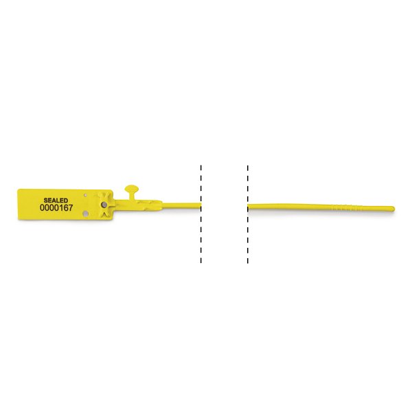 100 sigilli di sicurezza a fusto liscio gialli lunghezza 420 mm - 3