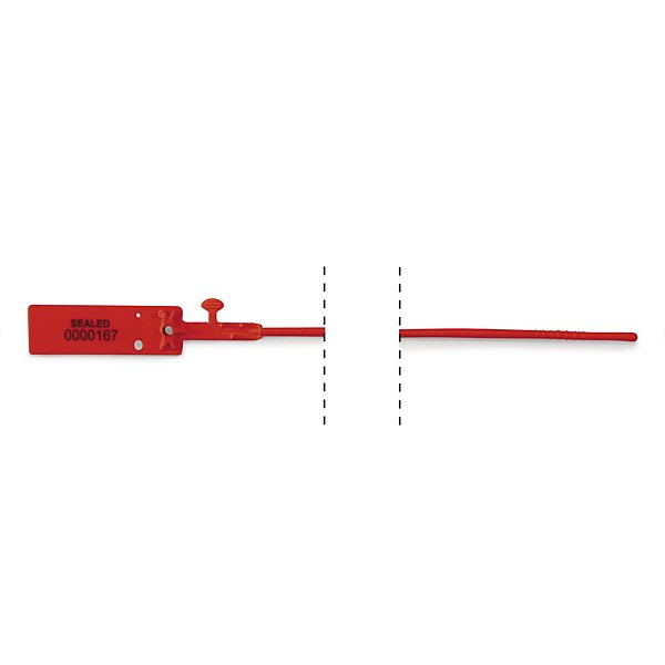 100 sigilli di sicurezza a fusto liscio gialli lunghezza 420 mm - 2