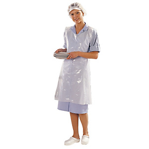 100 tabliers jetables en polyéthylène blanc pour usage alimentaire, taille unique 100 tabliers jetables en polyéthylène blanc pour usage alimentaire, taille unique