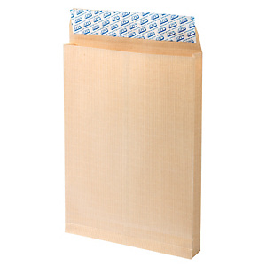 100 zakomslagen in versterkte kraft met balgen 30 mm GPV formaat 260 x 330 zonder venster 100 zakomslagen in versterkte kraft met balgen 30 mm GPV formaat 260 x 330 zonder venster