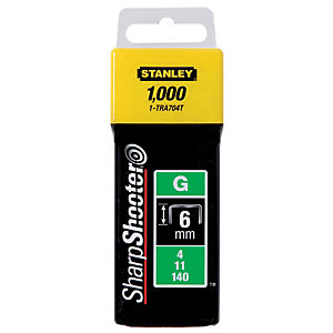 1000 agrafes type G 6 mm Stanley TRA704T