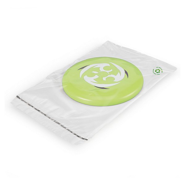 1000 sacchetti in plastica 75% riciclata con chiusura adesiva 23x34cm - 2