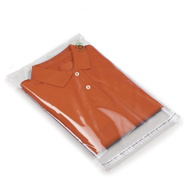 1000 sacchetti in plastica 75% riciclata con chiusura adesiva 33x40cm - 1