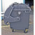 1100 litre 4 wheeled wheelie bin, flat lid, blue - 3