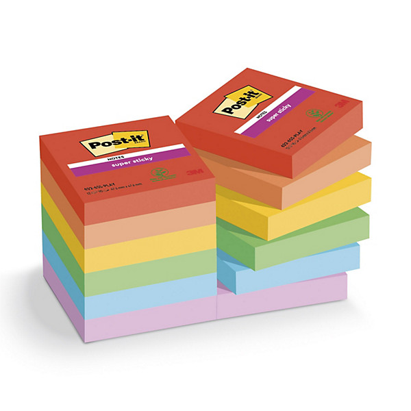 12 blocchi post it super sticky fantasia canary 47,6 x 47,6 mm - 1