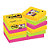 12 blocs notes repositionnables Post-it® Super Sticky Carnival 47,6 x 47,6 mm - 1
