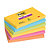 12 blocs notes repositionnables Post-it® Super Sticky Carnival 76 x 127 mm - 1