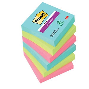 12 blocs notes Super Sticky Post-it® 47,6 x 47,6 mm collection Cosmic, le lot