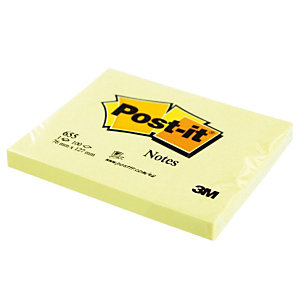 12 blocs Post-it® 76 x 102 mm classique coloris jaune, le lot