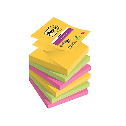 12 blocs recharges notes repositionnables Z-notes Super Sticky Post-it® Carnival 76 x 76 mm - 1
