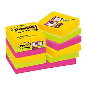 12 blokken herplaatsbare memo's Post-it® Super Sticky Rio De Janeiro 47,6 x 47,6 mm 12 blokken herplaatsbare memo's Post-it® Super Sticky Rio De Janeiro 47,6 x 47,6 mm