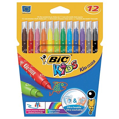 12 feutres de coloriage Bic Kids couleur - 1
