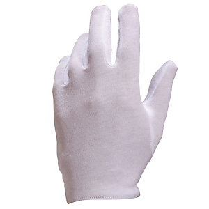 12 paires de gants de manipulation 100% coton blanchi COB40 Delta Plus, taille 8