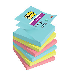 12 recharges Z-notes Super Sticky Post-it® 76 x 76 mm collection Cosmic, le lot