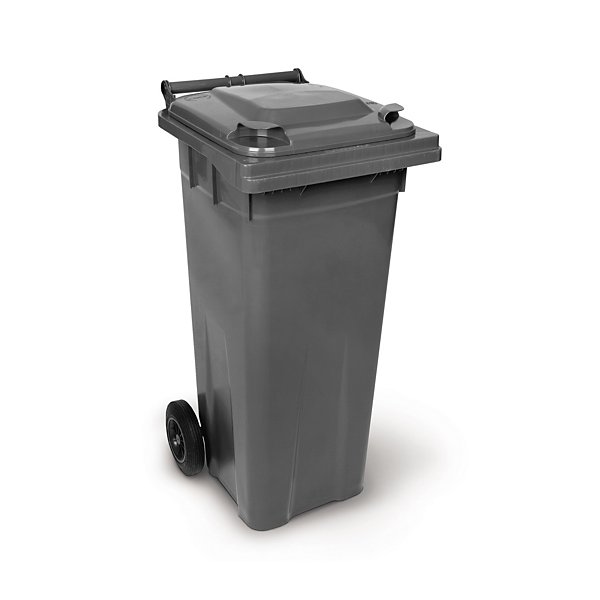 120 litre 2 wheeled wheelie bin, yellow - 2