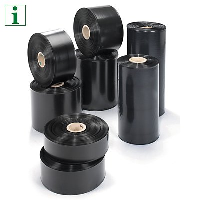 125 Micron 30% Recycled Black Layflat Tubing - 1