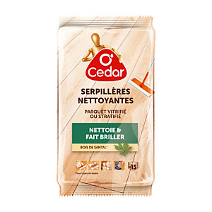 15 serpillières nettoyantes O'Cedar parquet vitrifié et stratifié 15 serpillières nettoyantes O'Cedar parquet vitrifié et stratifié