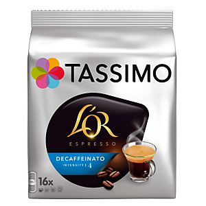 16 doseringen T-Discs Tassimo L'Or Espresso Decaffeinato 16 doseringen T-Discs Tassimo L'Or Espresso Decaffeinato