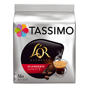 16 doseringen T-Discs Tassimo L'Or Espresso Splendente 16 doseringen T-Discs Tassimo L'Or Espresso Splendente