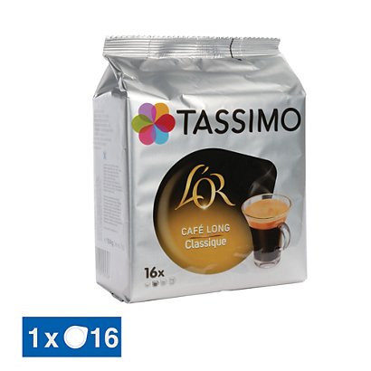 16 dosettes T-Discs Tassimo L'Or café long classique - Café en