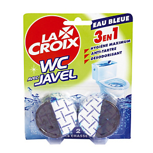 2 blocs chasse d'eau avec javel La Croix 3 en 1 2 blocs chasse d'eau avec javel La Croix 3 en 1
