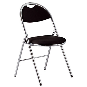 2 Chaises pliantes super confort noires 2 Chaises pliantes super confort noires