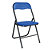 2 chaises pliantes vinyle bleues - 1