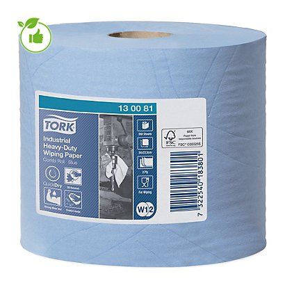 2 handdoekrollen Tork Papier industriële schoonmaak, 350 vellen - 1