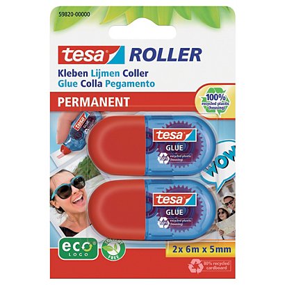 2 mini rollers colle permanente Tesa ecoLogo® - 1