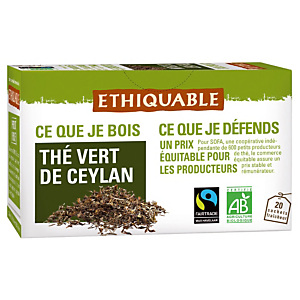 2 paquets Thé Vert de Ceylan Ethiquable 2 paquets Thé Vert de Ceylan Ethiquable