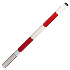 2 poteaux métal à sceller blancs et rouges 2 poteaux métal à sceller blancs et rouges