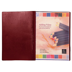 2 protège- documents PVC Véga 20 pochettes /40 vues coloris rouge