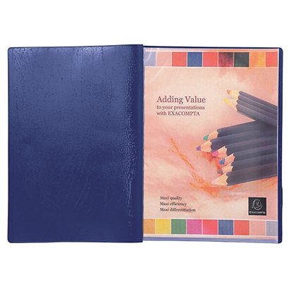 2 protège-documents PVC Véga 40 pochettes/ 80 vues coloris bleu - 1