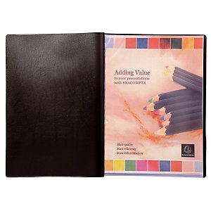 2 protège-documents PVC Véga 40 pochettes/ 80 vues coloris noir