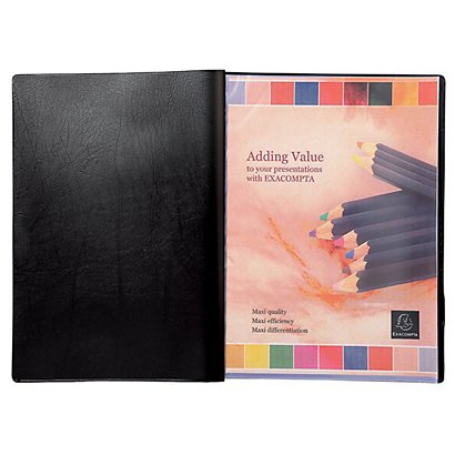 2 protège-documents PVC Véga 50 pochettes/ 100 vues coloris noir - 1