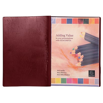 2 protège-documents PVC Véga 50 pochettes/ 100 vues coloris rouge - 1