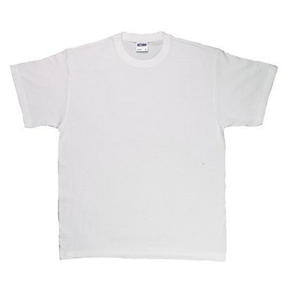 2 T-shirts manches courtes 100% coton blanc, taille XXL