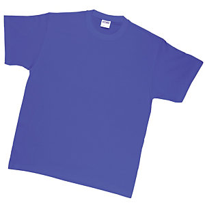 2 T-shirts manches courtes 100% coton bleu roi, taille XXL