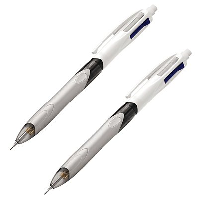 2 stylos  4 couleurs 3 billes +1HB Bic - 1