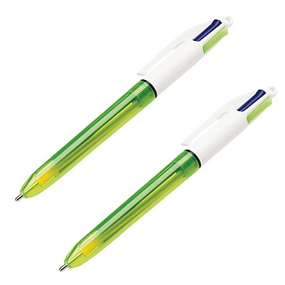 2 stylos 4 couleurs fluo Bic - 1