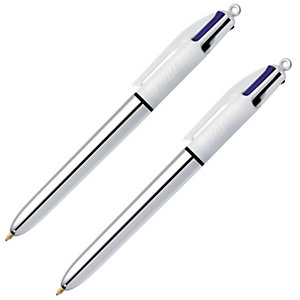 2 stylos-bille BIC 4 couleurs Shine