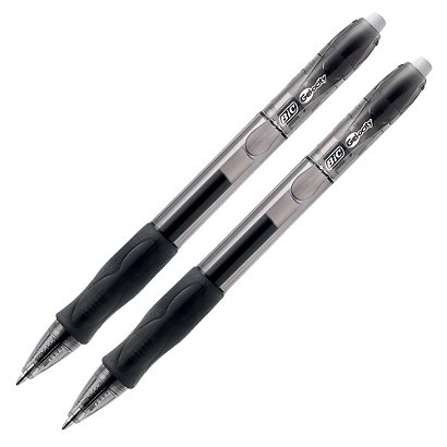 2 stylos-bille Bic® Gel-Velocity coloris noir - 1