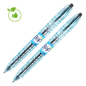 2 stylos-bille Pilot Begreen B2P 07 coloris noir