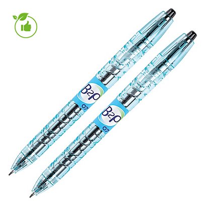 2 stylos-bille Pilot Begreen B2P 07 coloris noir - 1