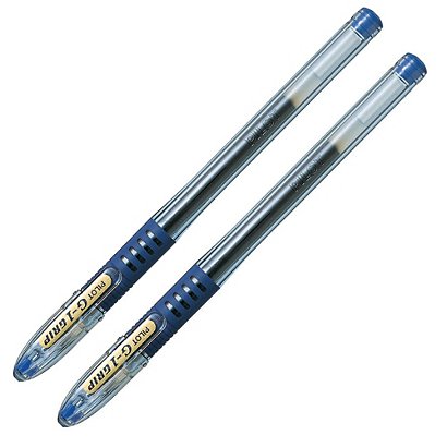 2 stylos bille Pilot G-1 Grip coloris bleu - 1