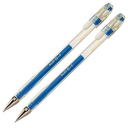 2 stylos-bille Pilot G1-05 coloris bleu - 1