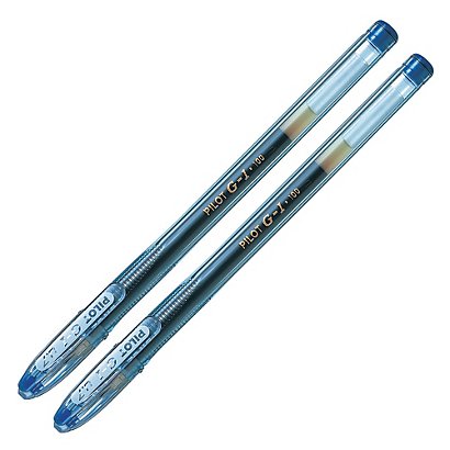 2 stylos-bille Pilot G1-07 coloris bleu - 1