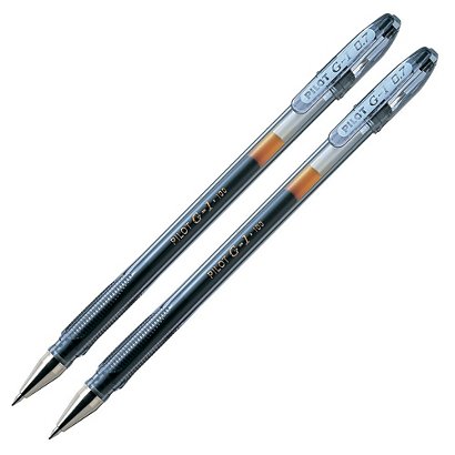 2 stylos-bille Pilot G1-07 coloris noir - 1