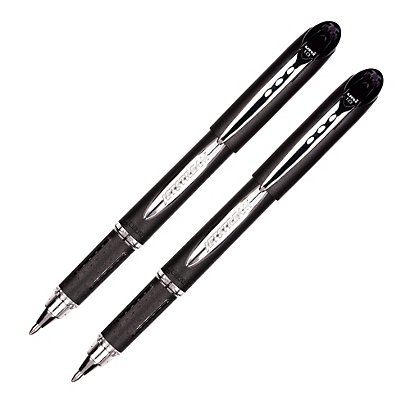 2 stylos-bille Uni-ball Jetstream coloris noir - Stylos-bille